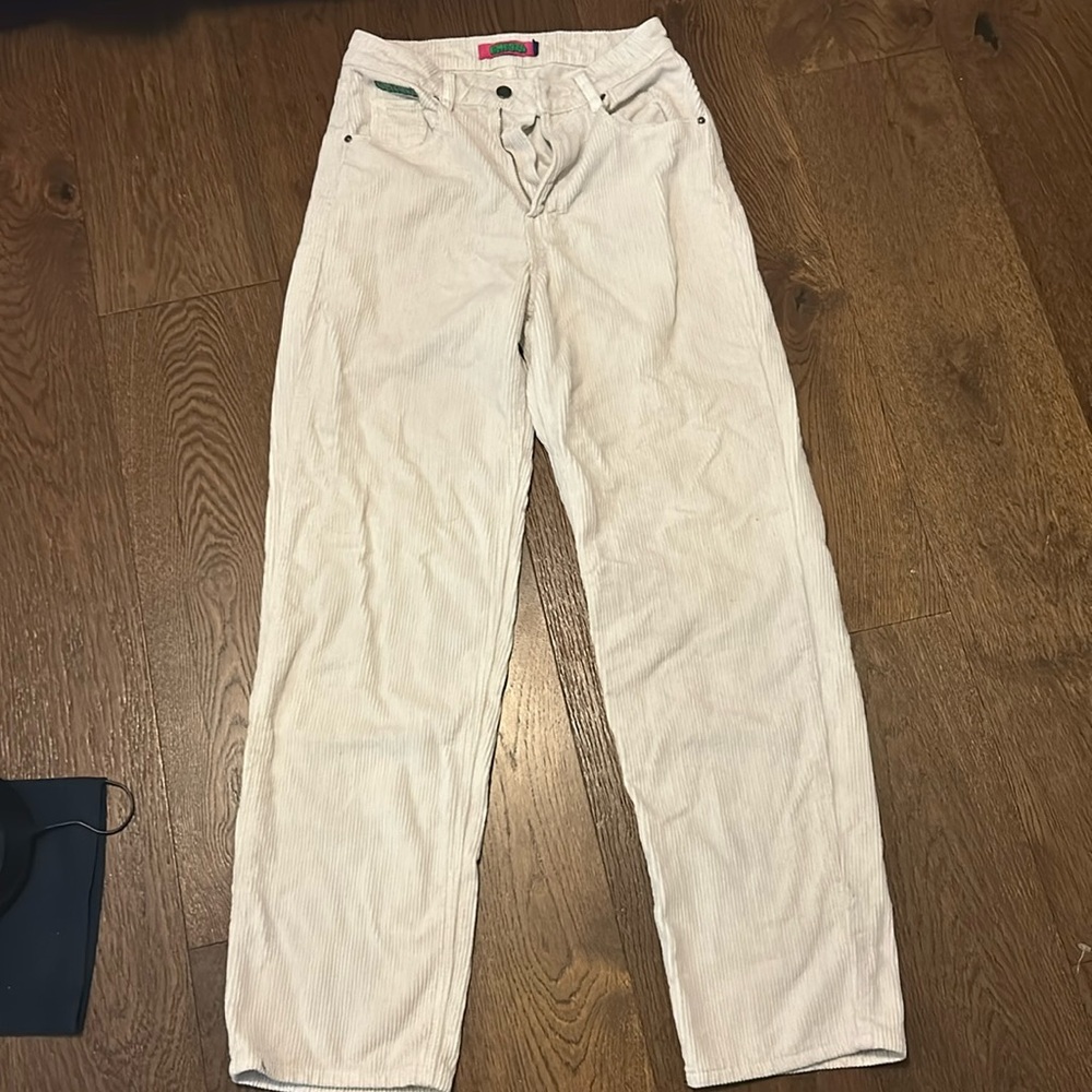 Cream color corduroys from zumiez